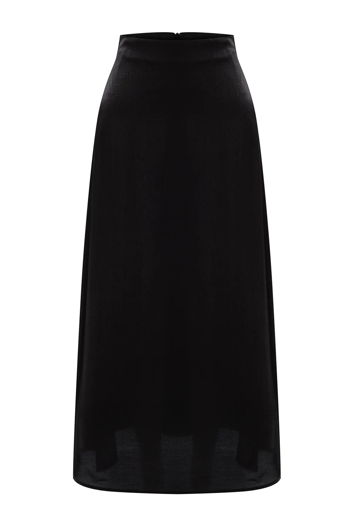 Trendyol Modest  Schwarzer ungefütterter Rock aus gewebtem Satin TCTSS24EE00017