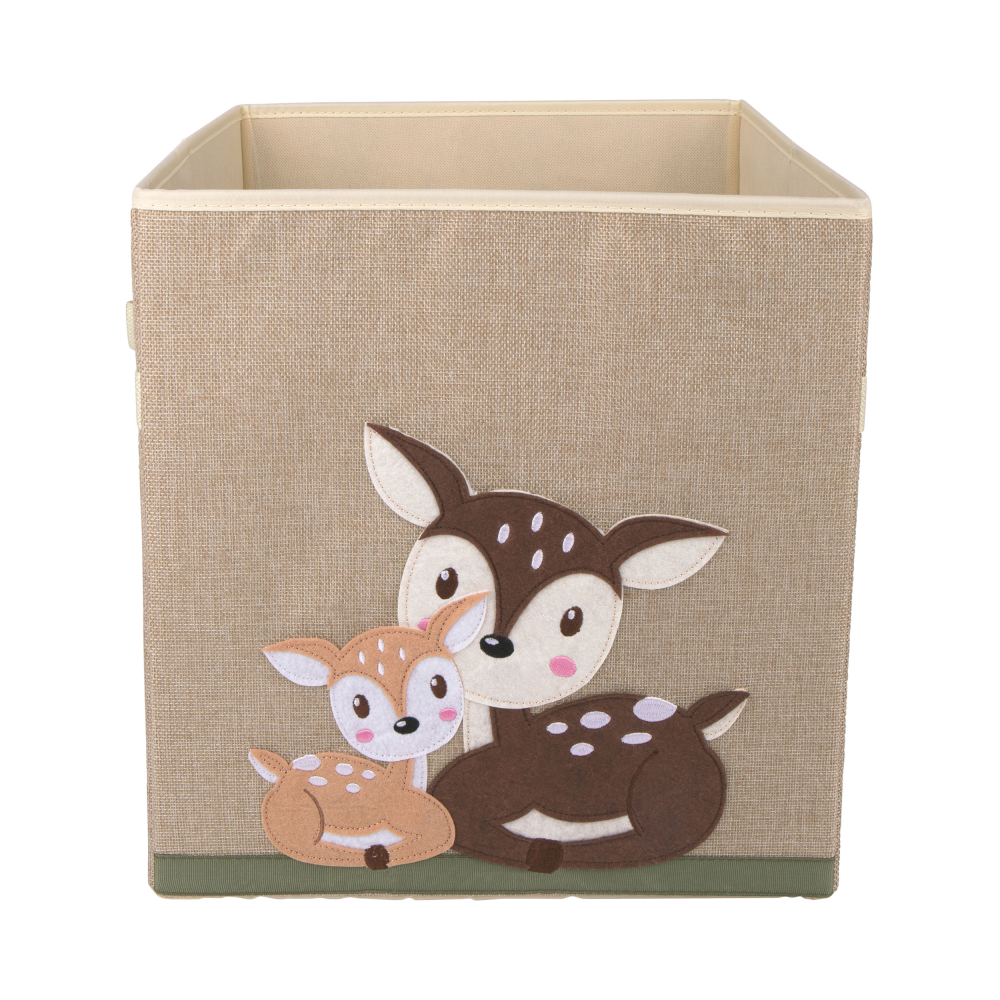 Staubox Rehe liegend, natur, 33x33