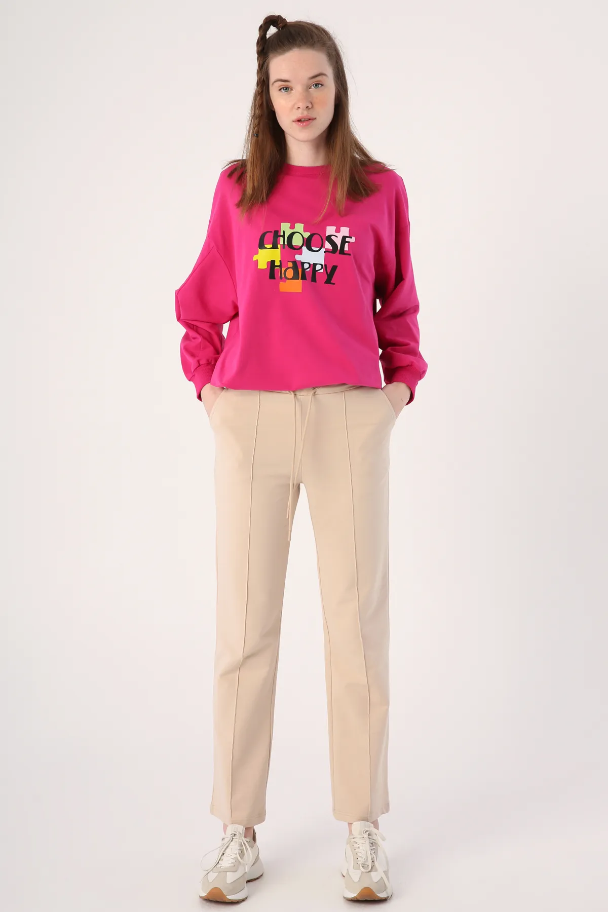 ALLDAY  Beige01 Jogginghose mit Tasche