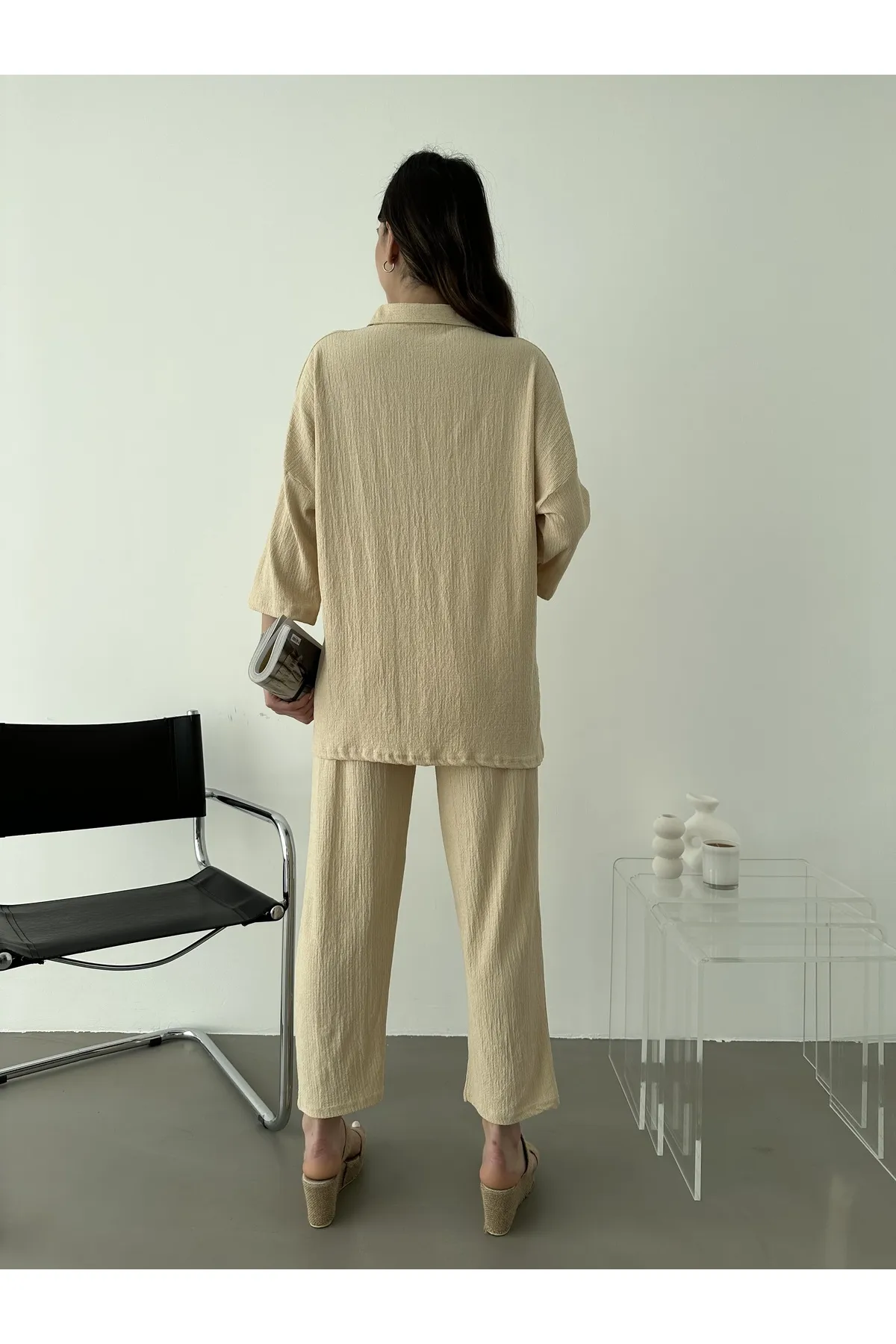 BEJNA  Zweiteiler - Beige - Regular Fit