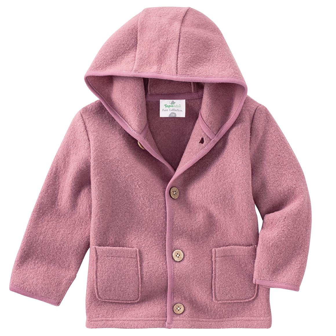 Baby Wollwalk-Jacke mit Umschlagbündchen