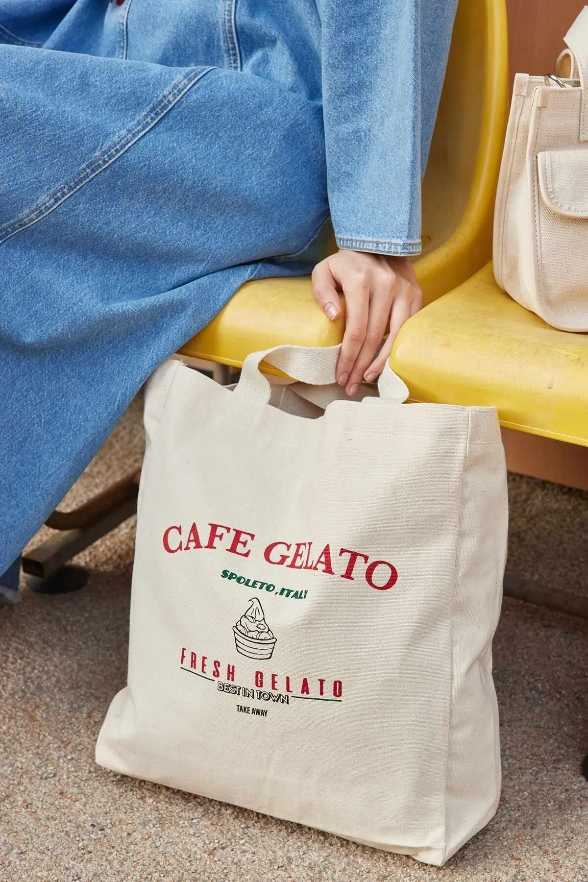 Manuka  BEDRUCKTE GÄSTE STOFFTASCHE CAFE GELATO