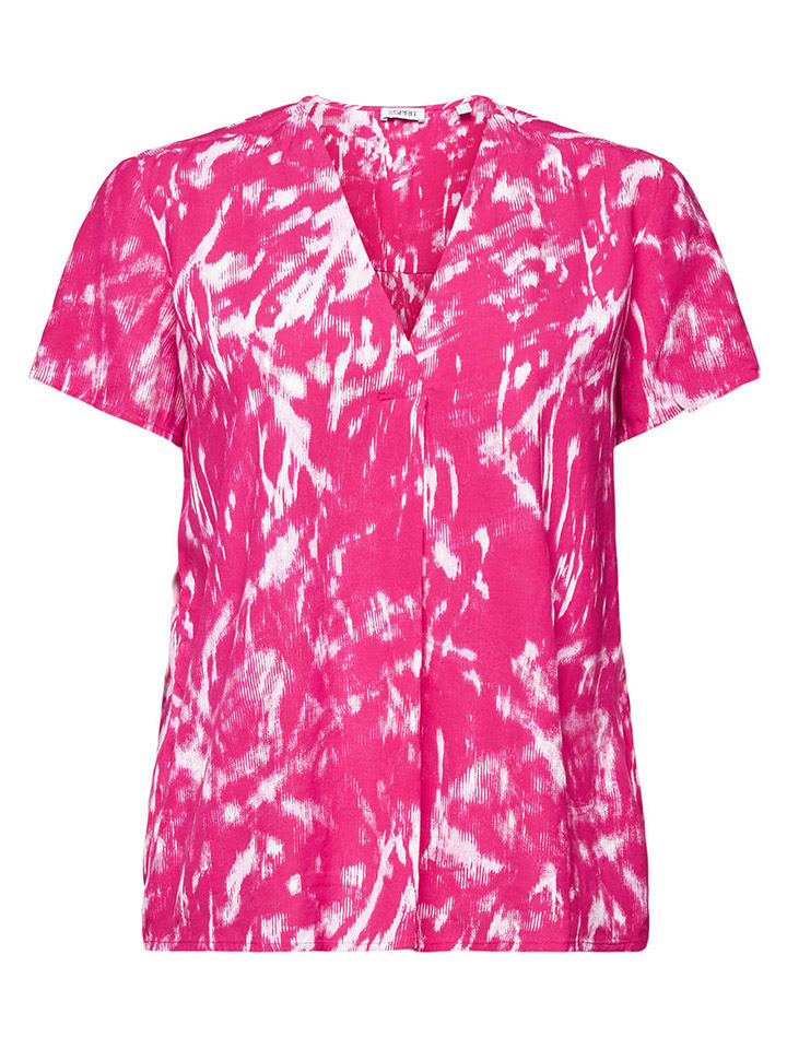 ESPRIT Bluse in Pink/ Weiß günstig kaufen