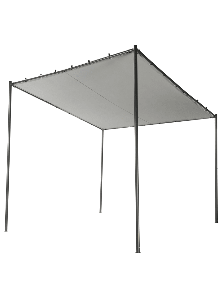 Beliani Garten-Pergola VIMINO in Grau/Schwarz - (W) 282 x (H) 282 x (L) 294 cm günstig kaufen onesize