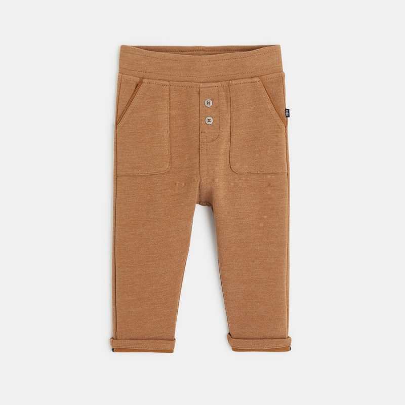 Pantalon coton fantaisie marron bébé garçon