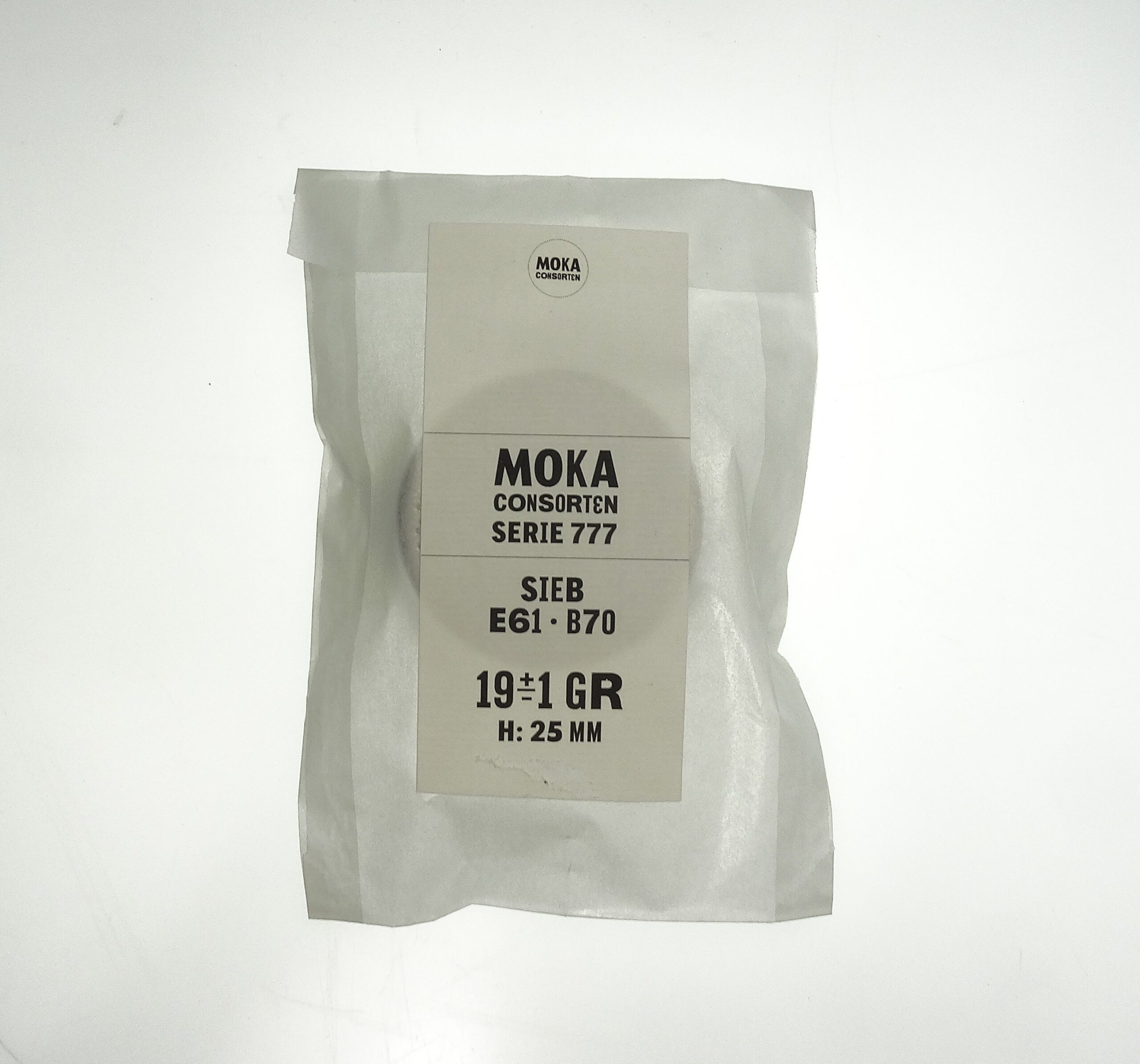 Moka Consorten Espressomaschine Moka777, Präzisions-Sieb, E61, ridgeless, 19±1 gr