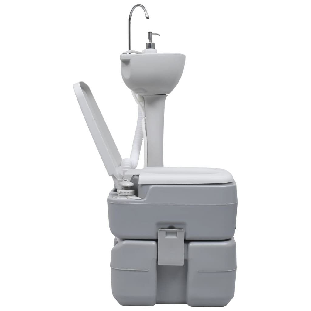 DOTMALL Campingtoilette Reisetoilette und Waschbecken-Set, Tragbar