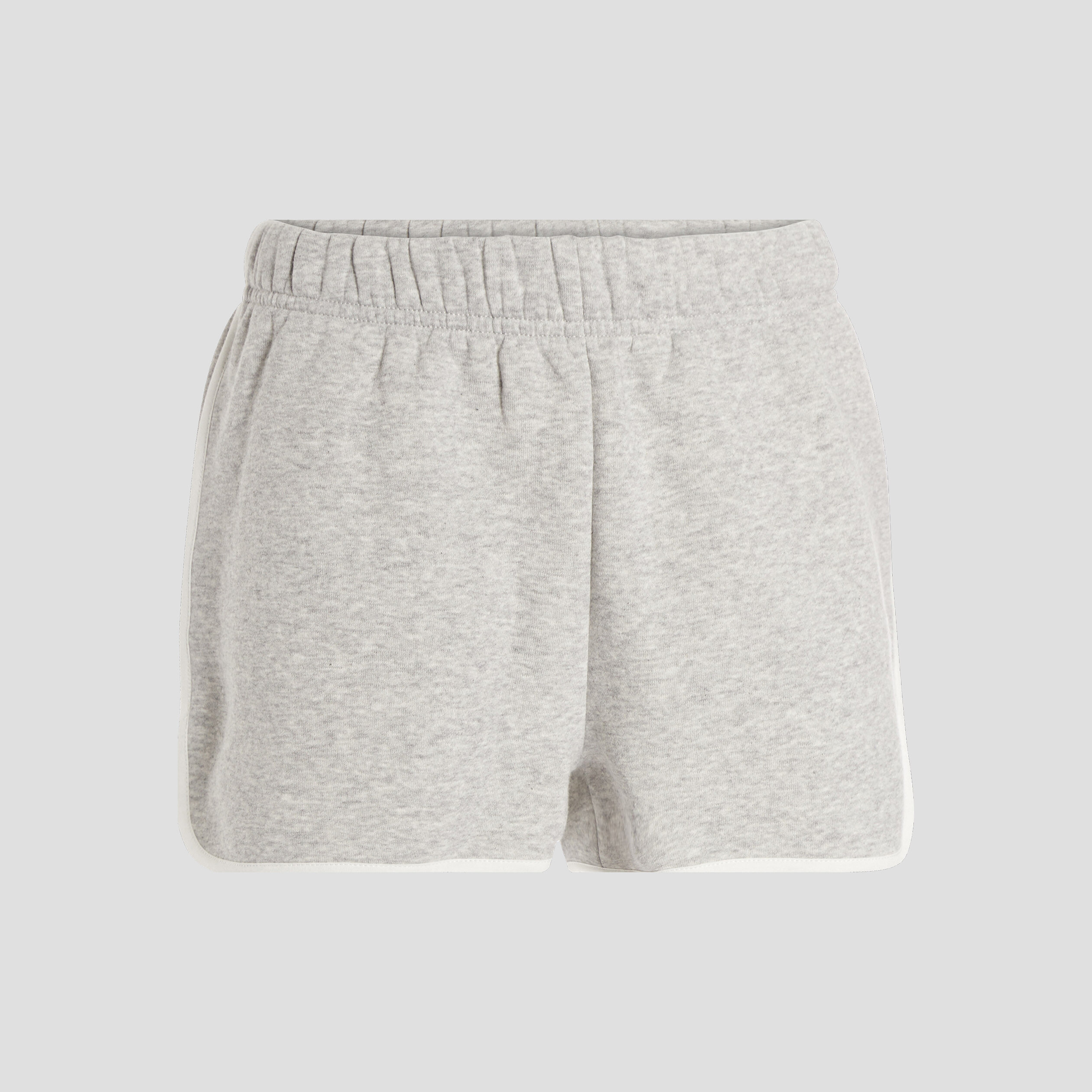 Short droit taille élastiquée gris clair femme | La Halle