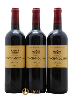 Château Lynch Moussas 5ème Grand Cru Classé  2009 - Lot de 3 Bouteilles
