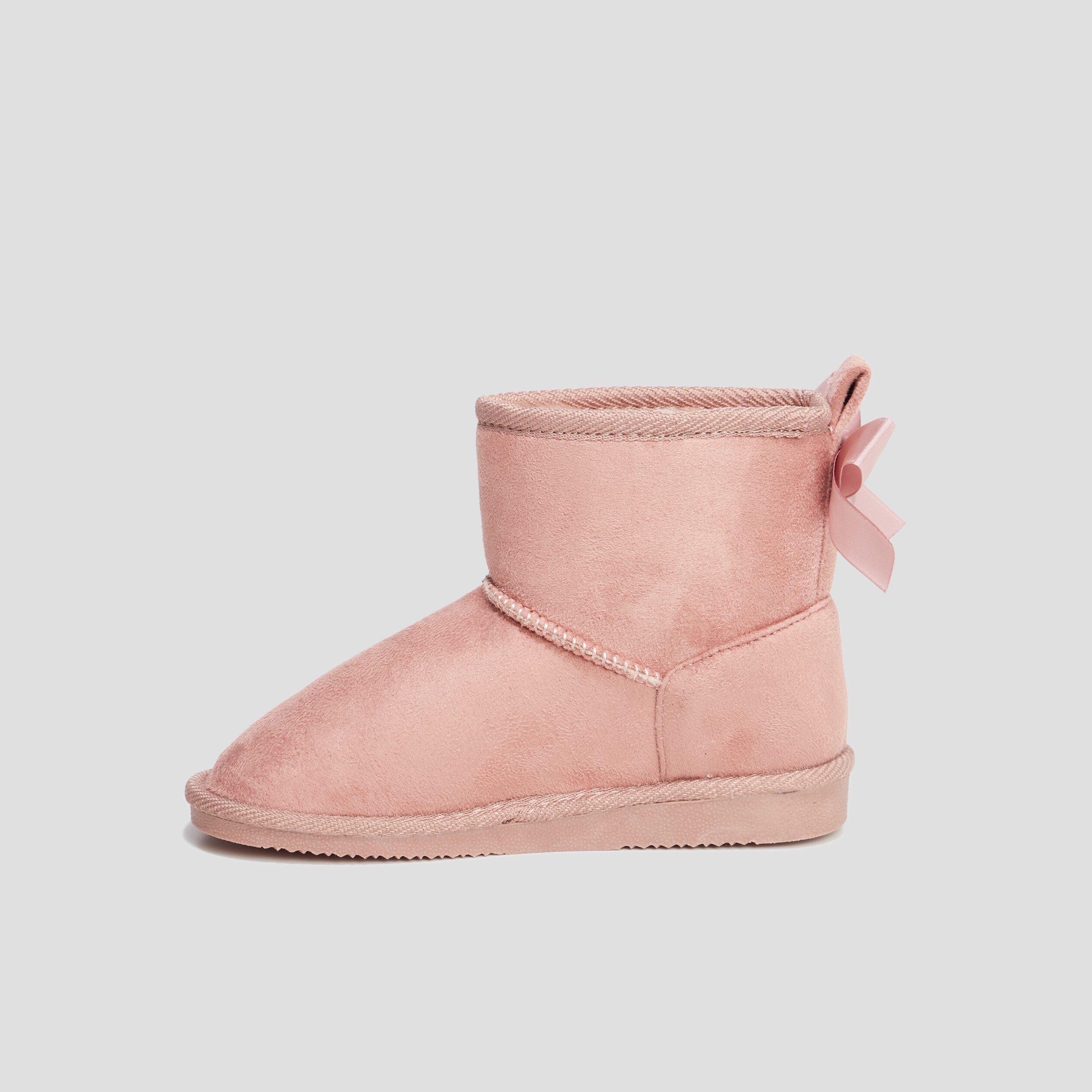 Bottines fourrées avec noeud rose fille | La Halle