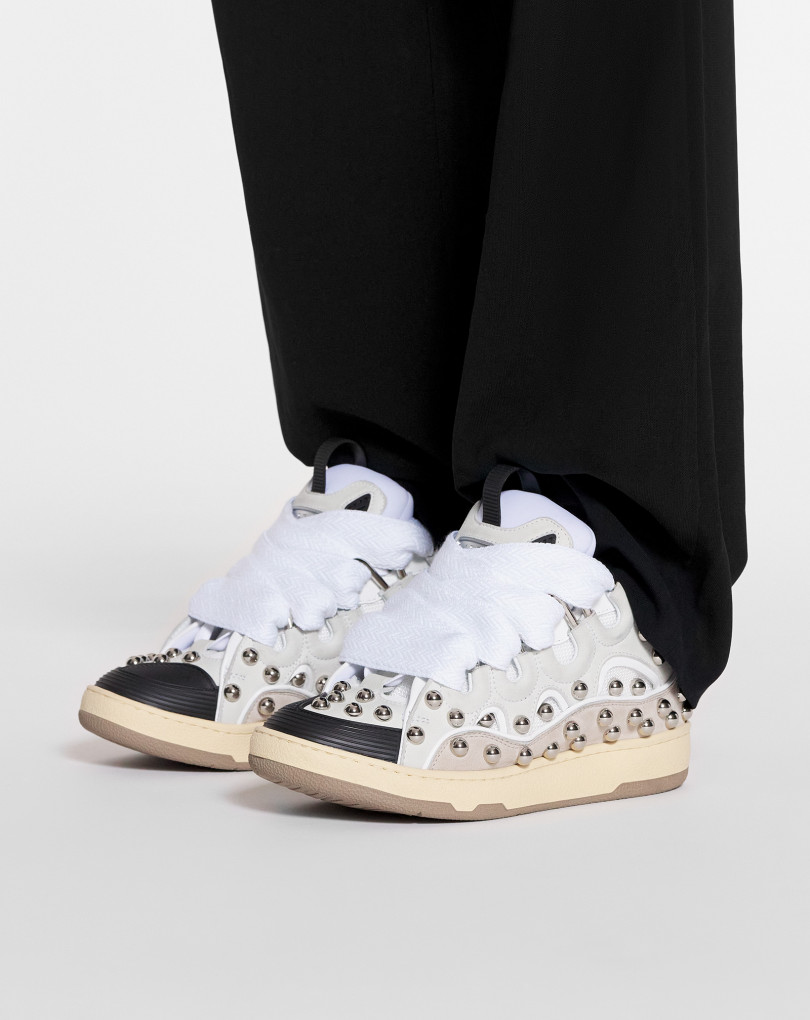 SNEAKERS CURB EN CUIR AVEC STUDS