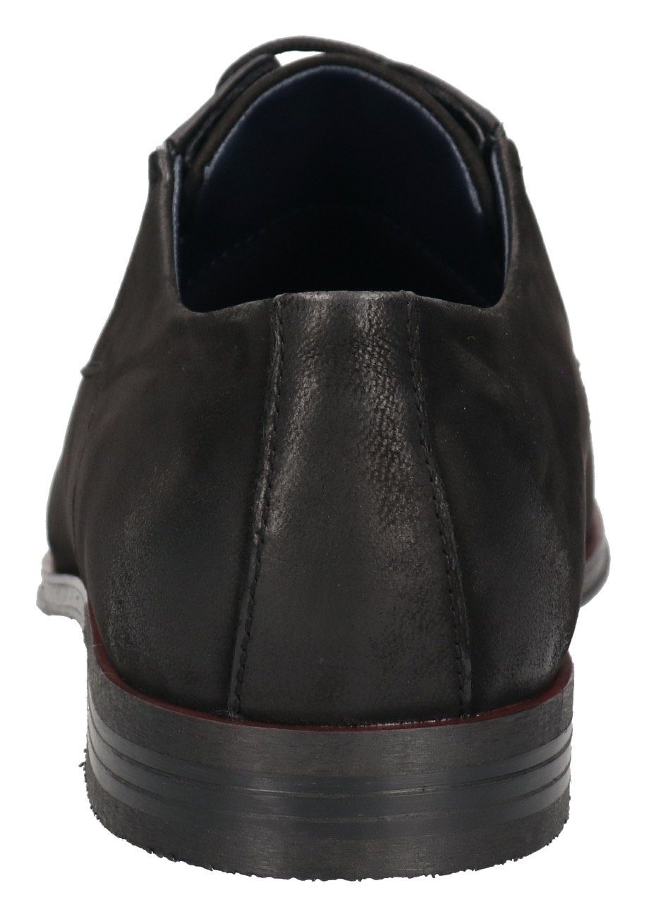 bugatti Schnürschuh mit seitlichem Logoschriftzug
