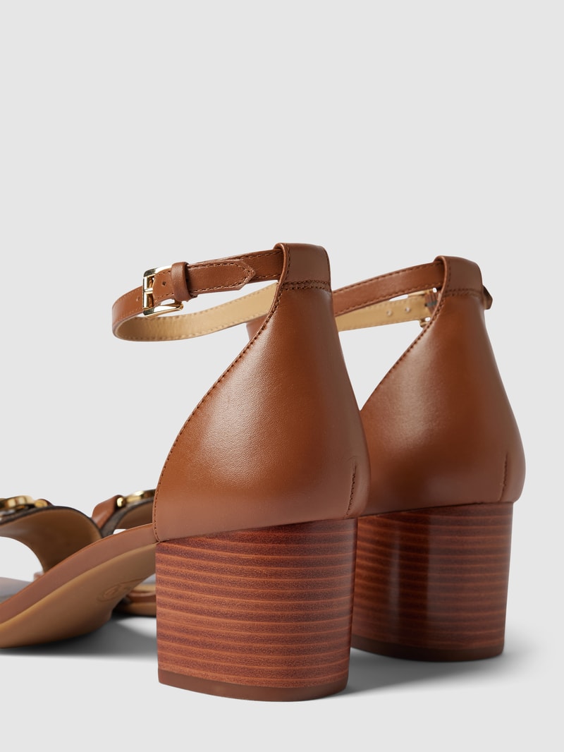 Sandaletten mit Label-Applikation Modell 'RORY FLEX' in camel