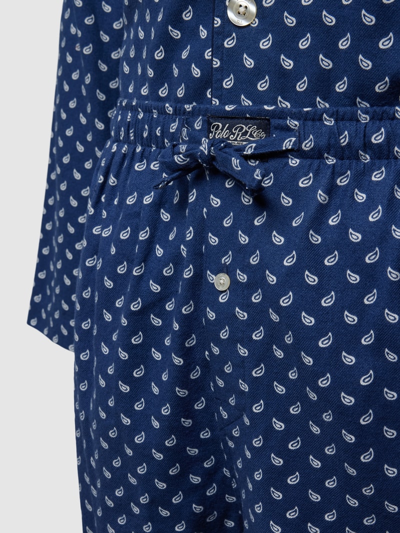 Pyjama mit Tartan-Karo in dunkelblau