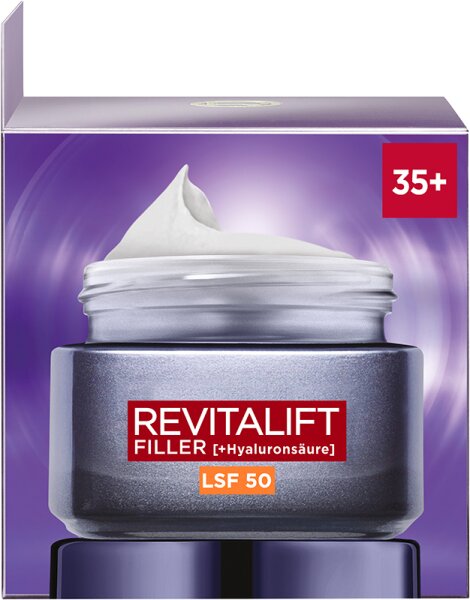 L'Oréal Paris Revitalift Filler [+Hyaluronsäure] Intensiv Aufpolsternde Anti-Age Tagescreme LSF 50 Gesichtscreme