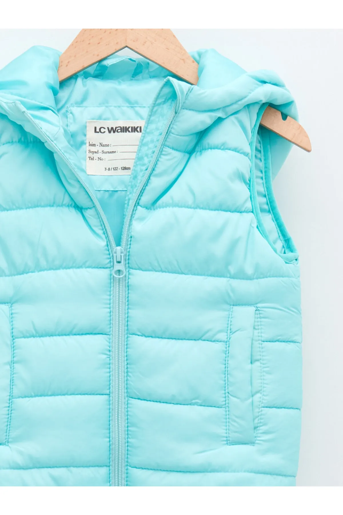 LC Waikiki  Basic Pufferweste mit Kapuze für Mädchen