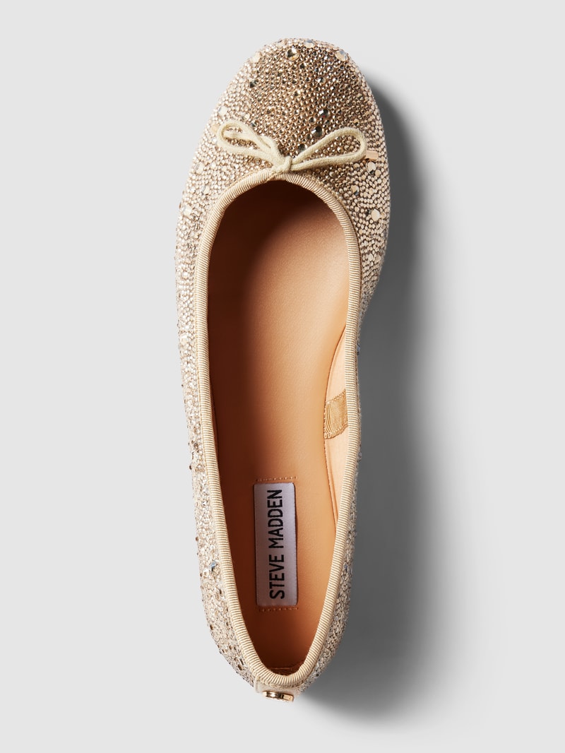 Ballerinas mit Ziersteinbesatz in gold