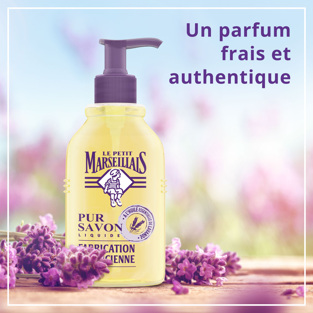 le petit marseillais Savon Liquide Fabrication à l’Ancienne à l'Huile Essentielle de Lavande - 300 ml Savon