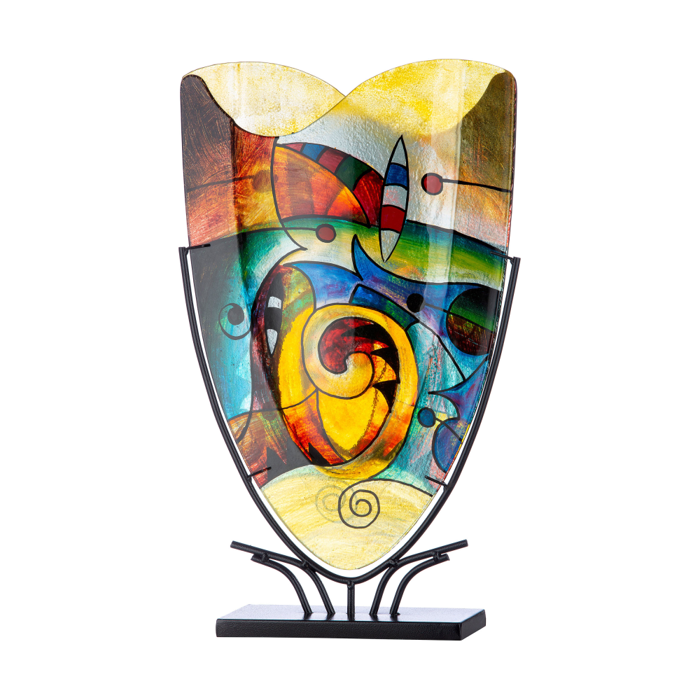 Vase auf Ständer Verona mehrfarbig