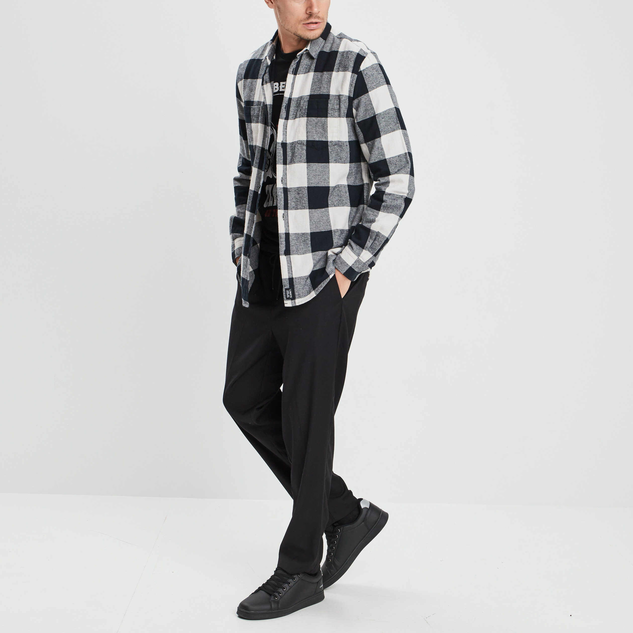 Chemise droite manches longues ecru homme | La Halle