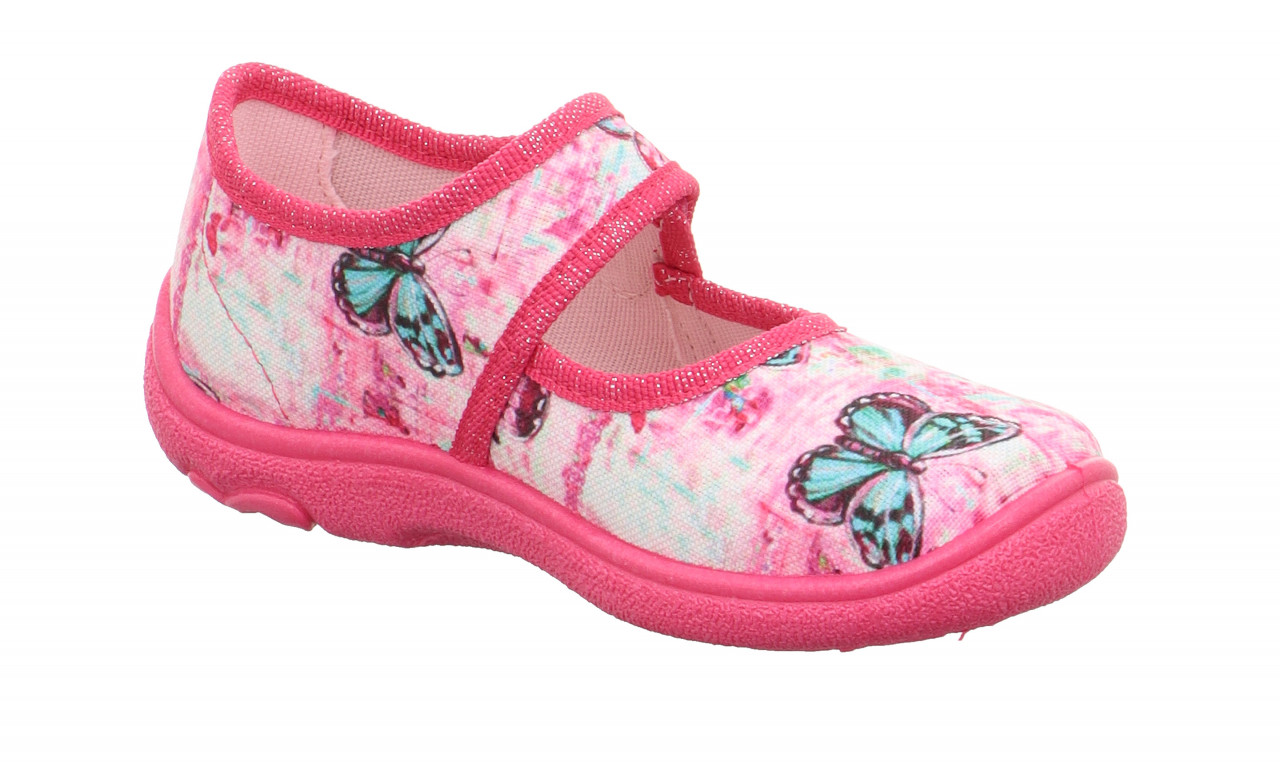 BELINDA - Pink/MehrfarbigHausschuh mit Klettverschluss