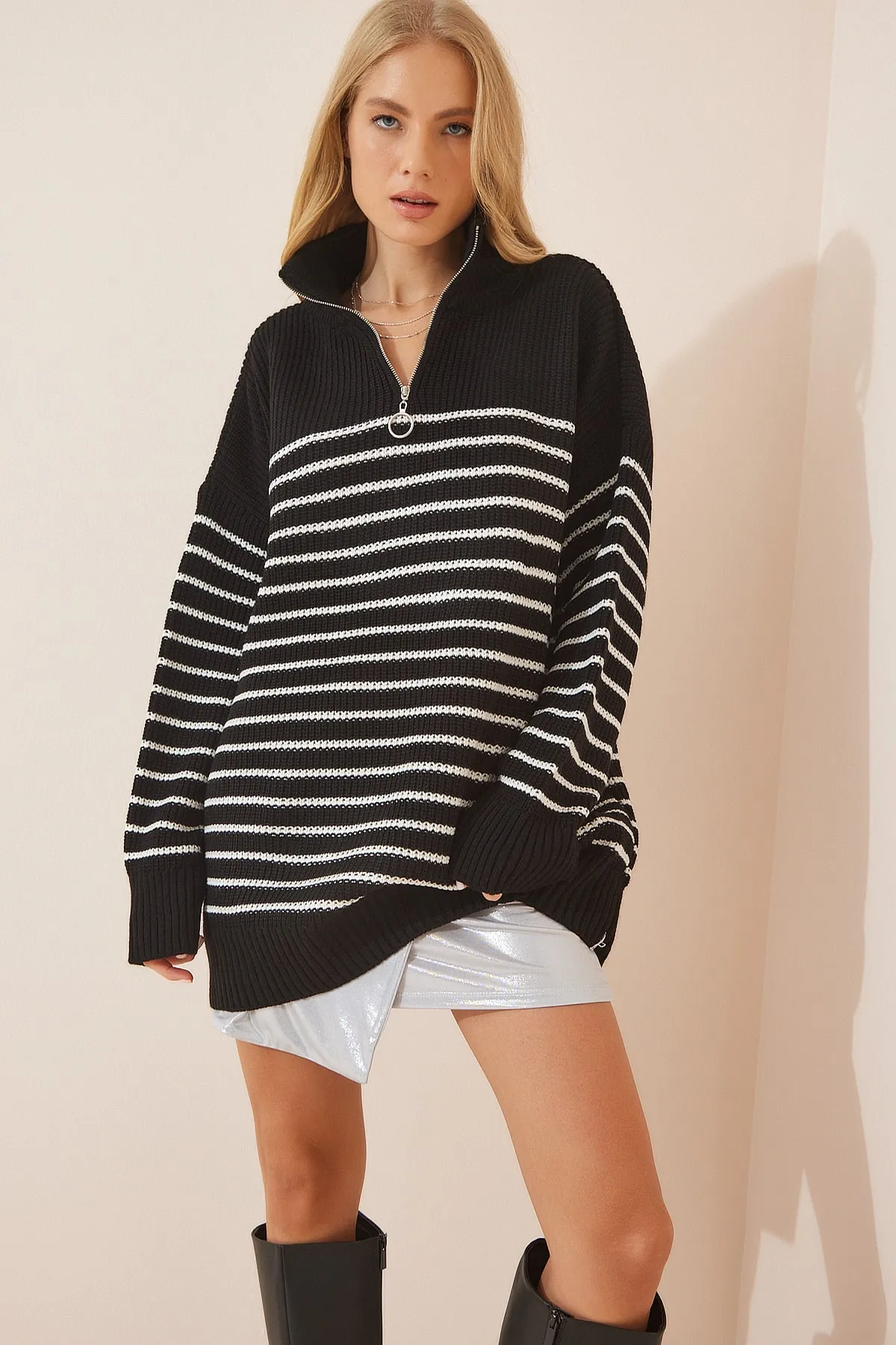 Happiness İstanbul  Pullover - Schwarz - Regular Fit
