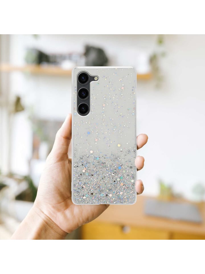cadorabo Hülle für Samsung Galaxy S23 Glitter in Transparent mit Glitter günstig kaufen onesize