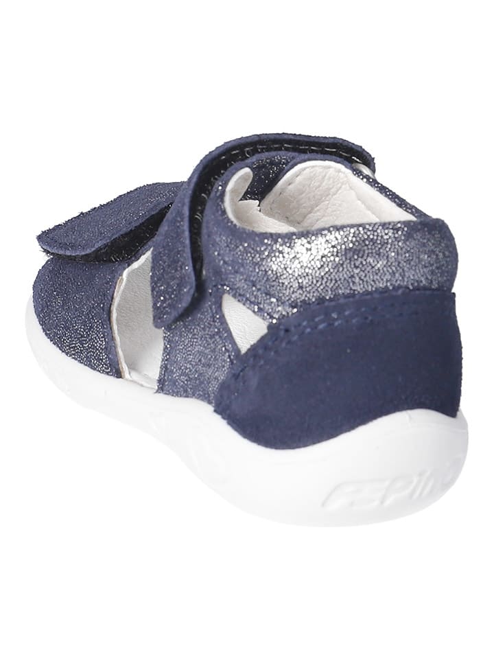 PEPINO Leder-Sandalen in Dunkelblau/ Silber günstig kaufen