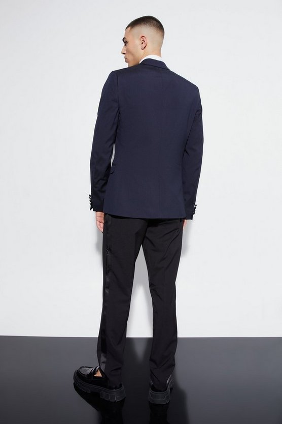 Einreihige Skinny Smoking-Anzugjacke