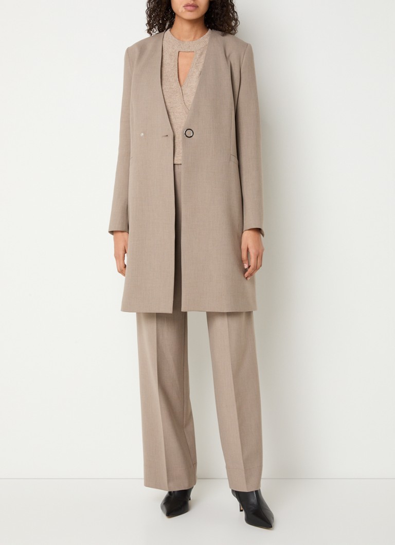 Blazer doppiopetto Vanilia con tasche a filetto