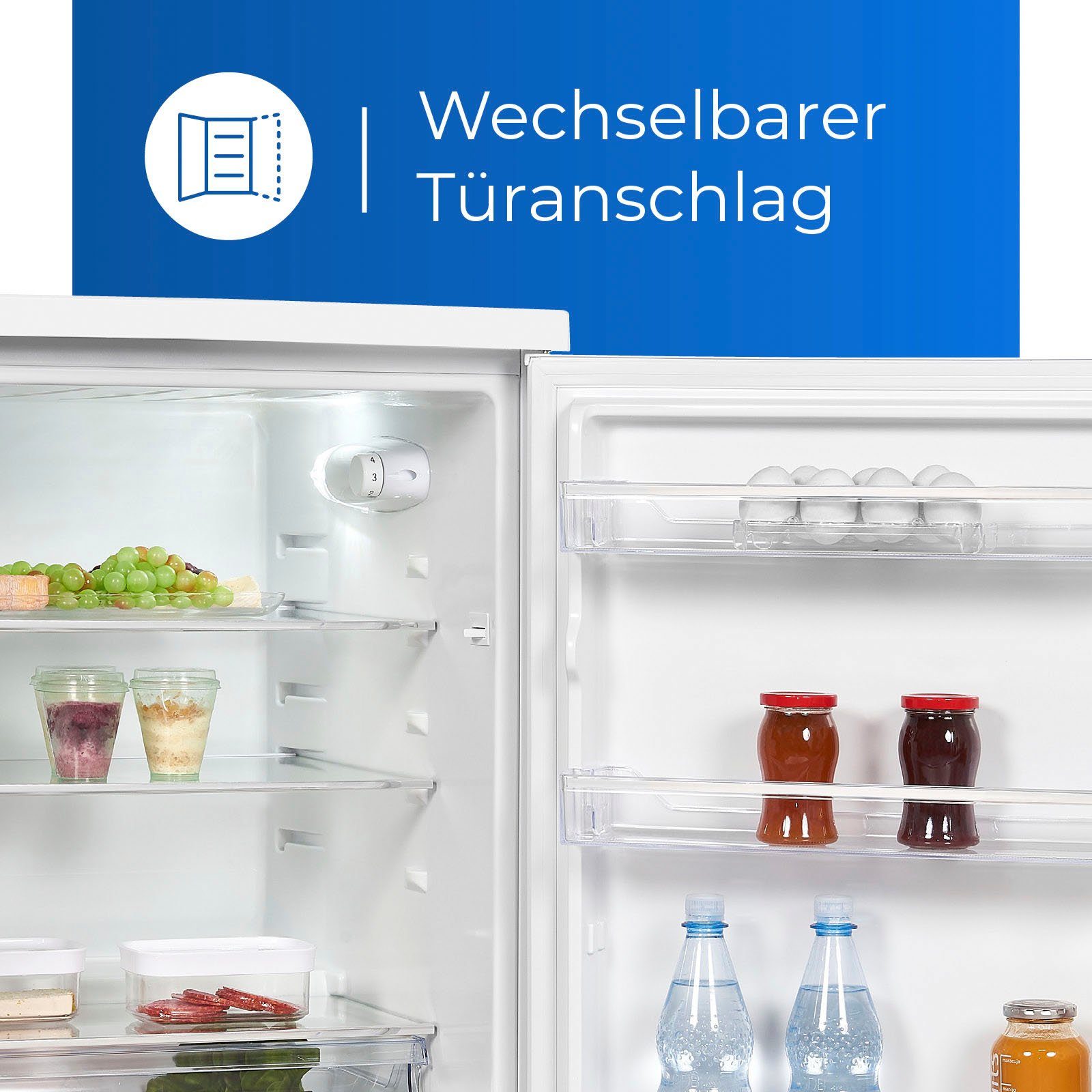 exquisit Vollraumkühlschrank KS18-V-H-170E weiss, 85,0 cm hoch, 60,0 cm breit