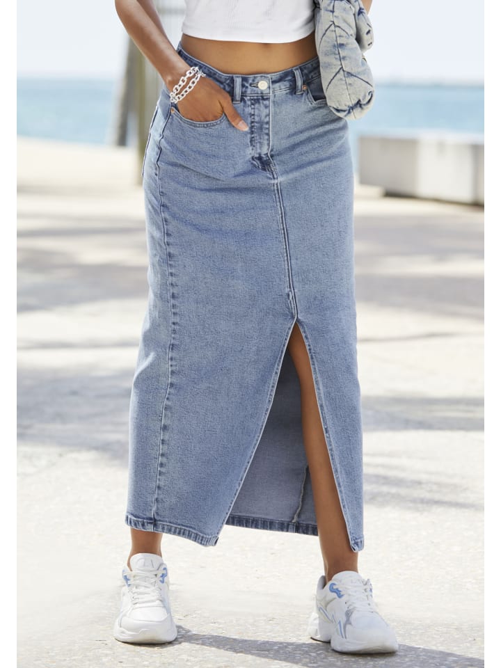 Buffalo Jeansrock in light blue washed günstig kaufen