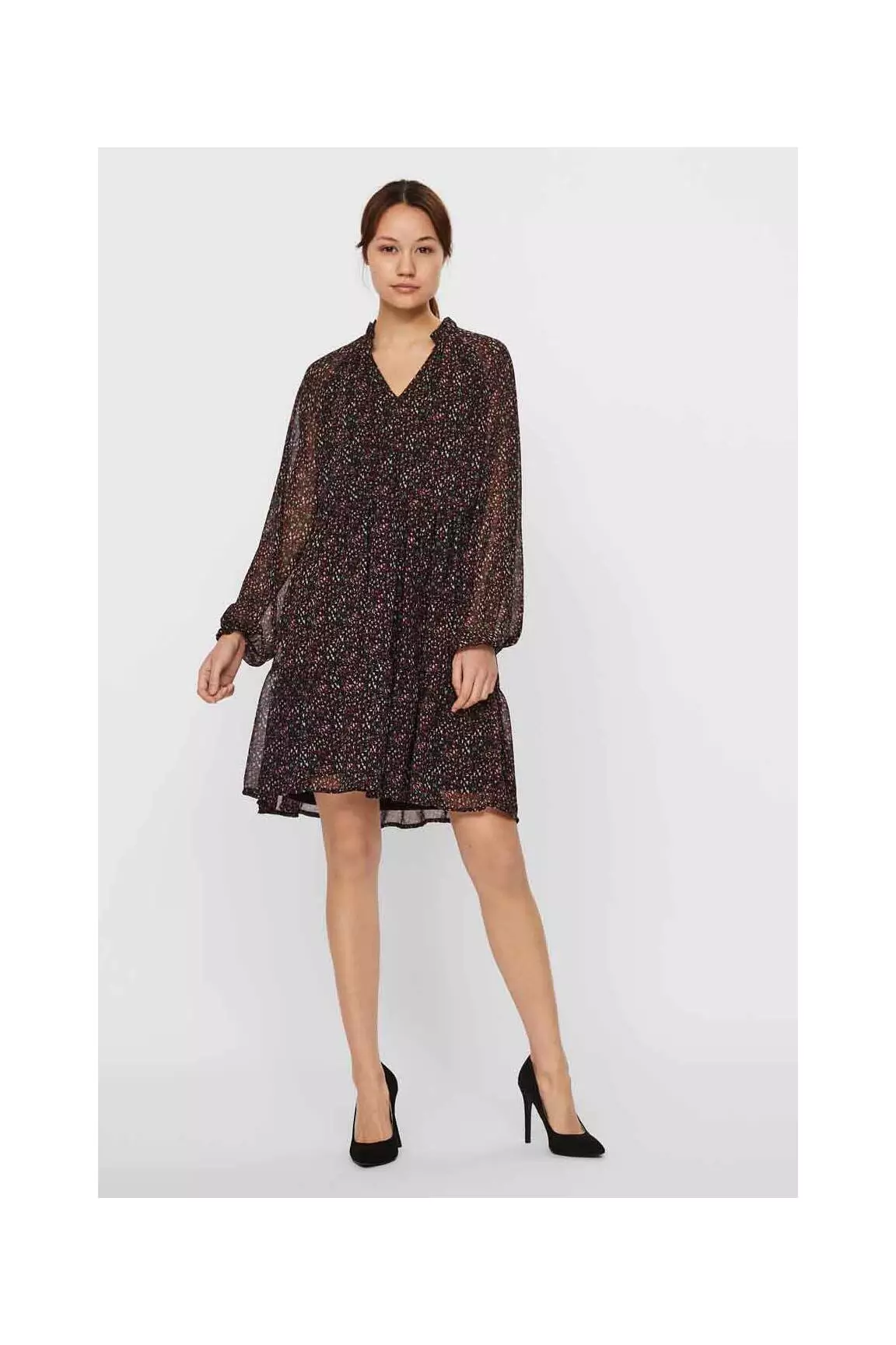 Vero Moda Robes Mi Longues Femme couleur noir