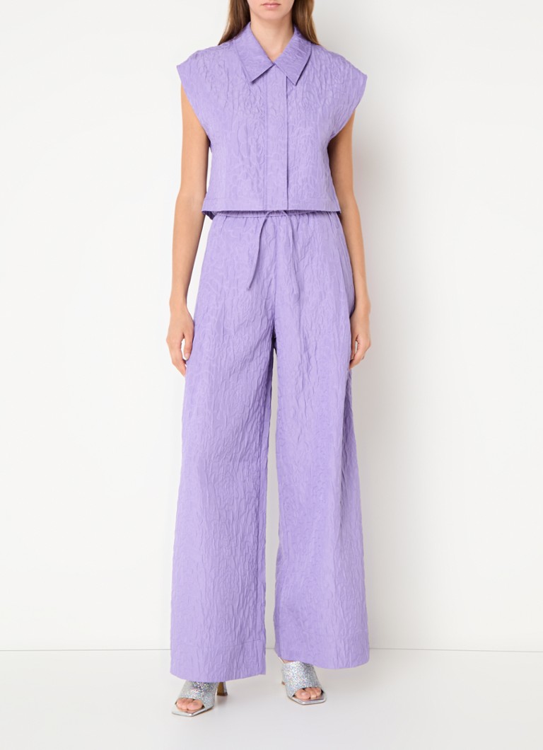 Camicetta corta senza maniche Essential Antwerp con motivo jacquard