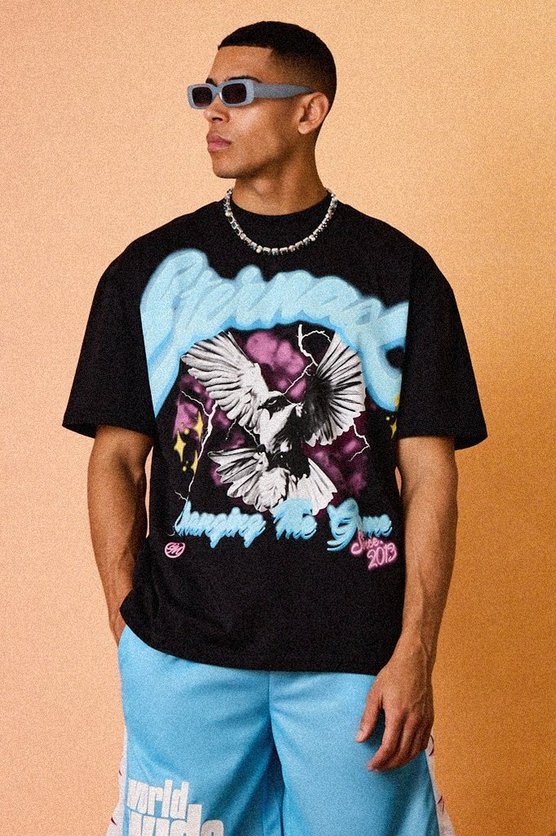 Oversize T-Shirt mit Print