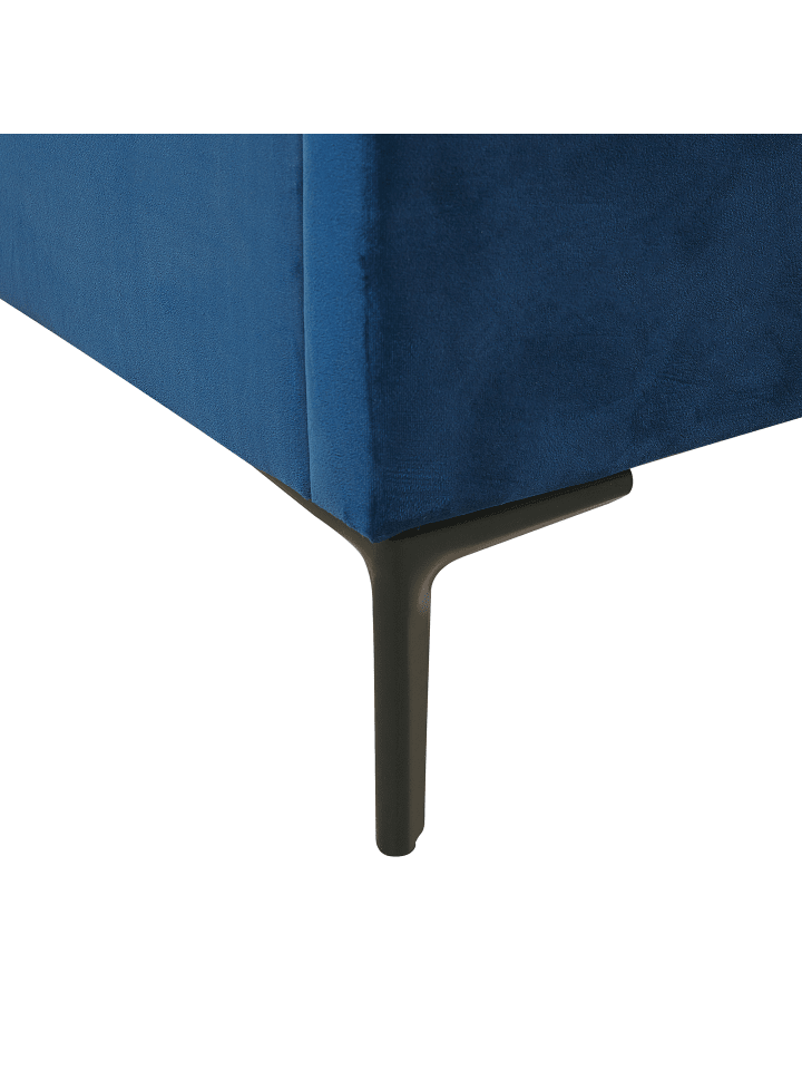 Beliani Doppelbett SEZANNE in Blau/Schwarz - (W) 170 x (H) 142 x (L) 215 cm günstig kaufen onesize