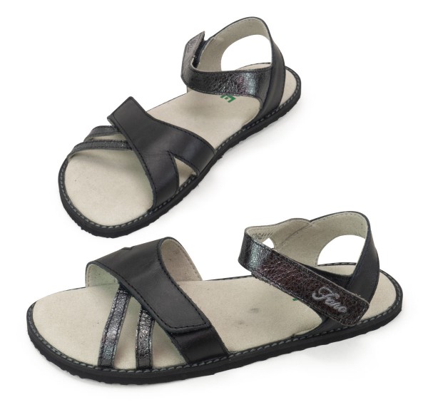 Fare Bare |vA ~ Leder Sandale Benissa ~ Schwarz