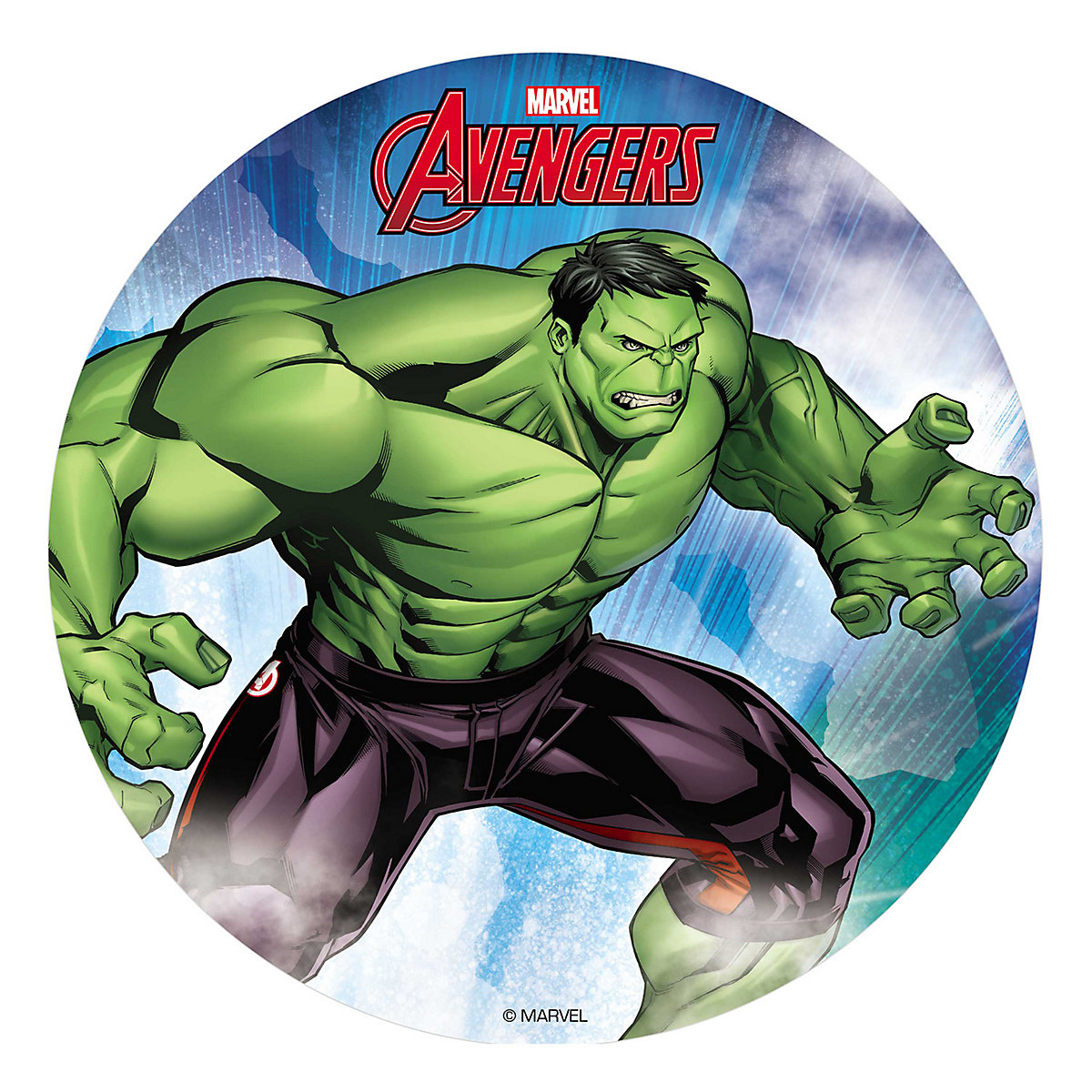 Essbare Tortenaufleger Avengers Hulk Captain America 20cm