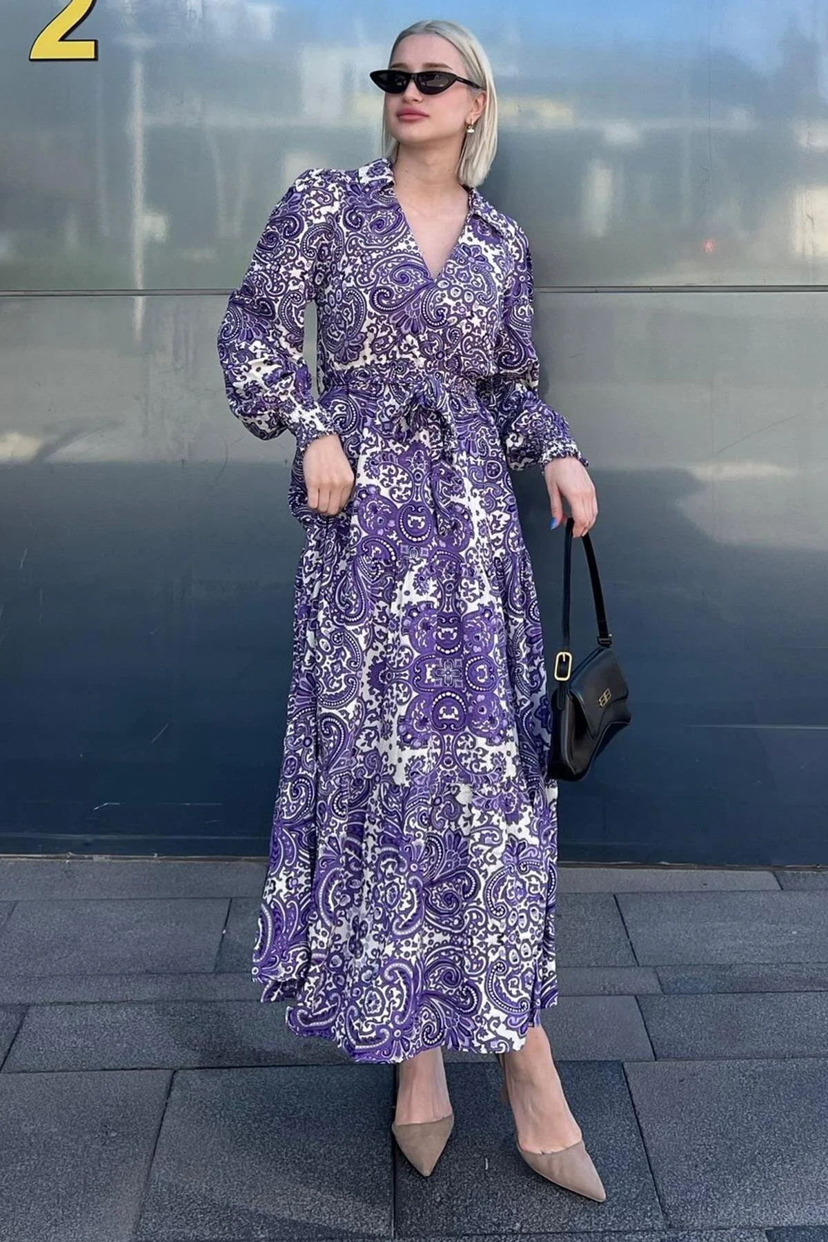 Madmext  Kleid - Lila - A-Linie