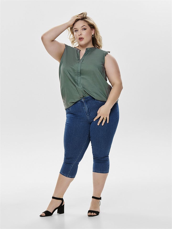 ONLY Carmakoma Bluse in Khaki günstig kaufen