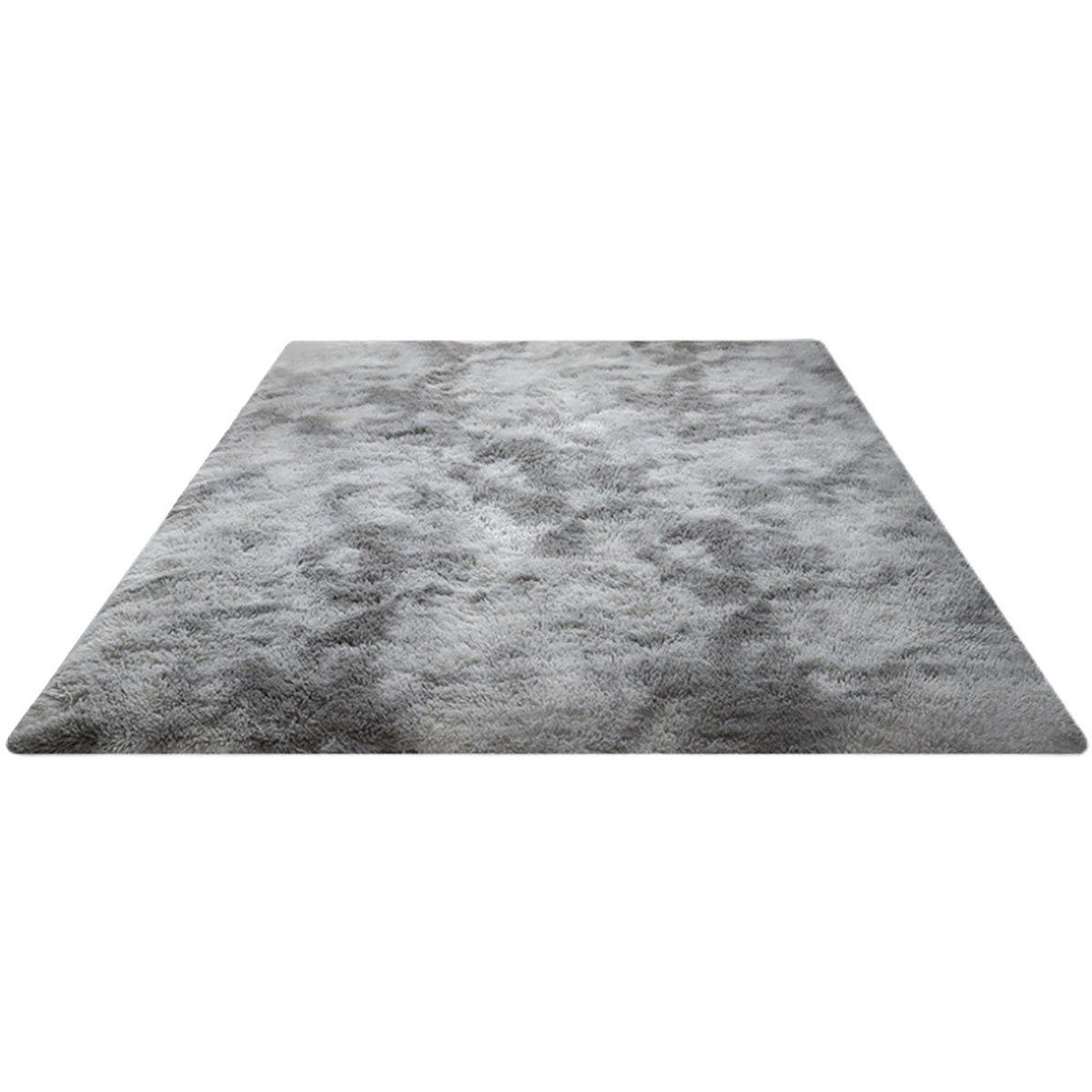 Antirutsch Teppichunterlage Teppich Wohnzimmer Shaggy Hochflor Schwarz Langflor, YYV, (1-St), Kinderzimmer Modern Batik Jugendzimmer Flauschig Groß
