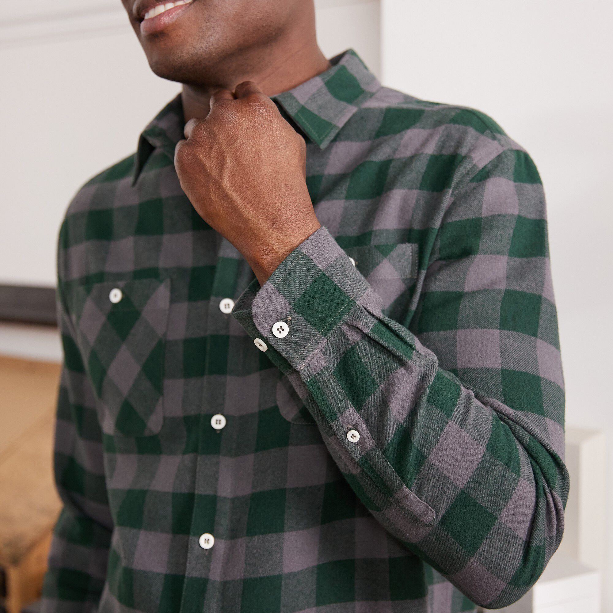 Chemise carreaux écossais flanelle
