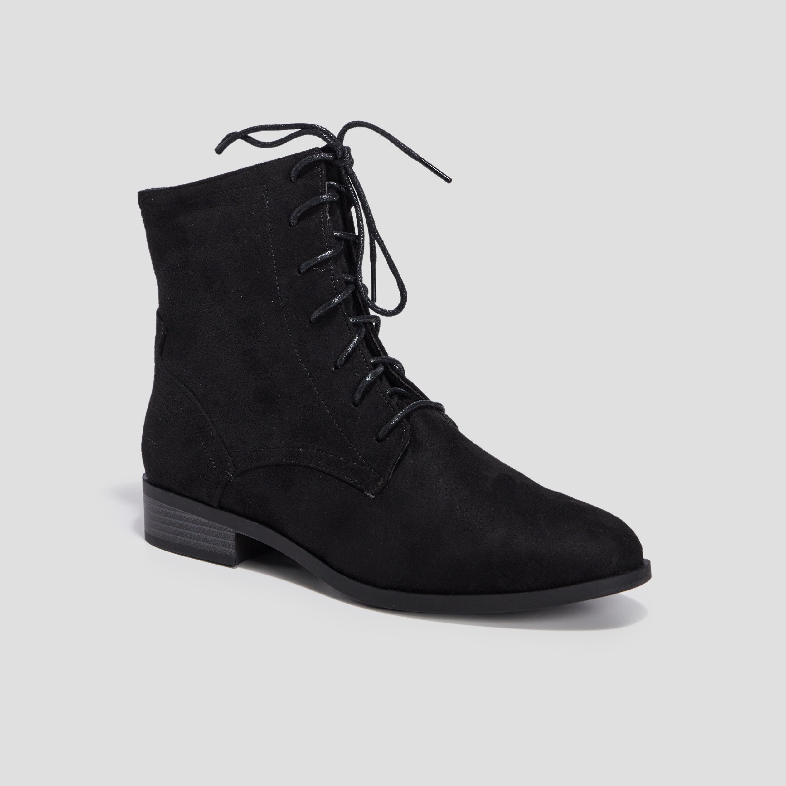 Bottines à lacets noir femme | La Halle