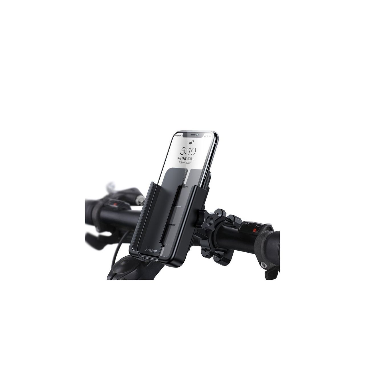 Joyroom verstellbarer Telefon-Fahrradhalterung halter kompatibel mit Lenker Bike Fahrrad-Halter schwarz