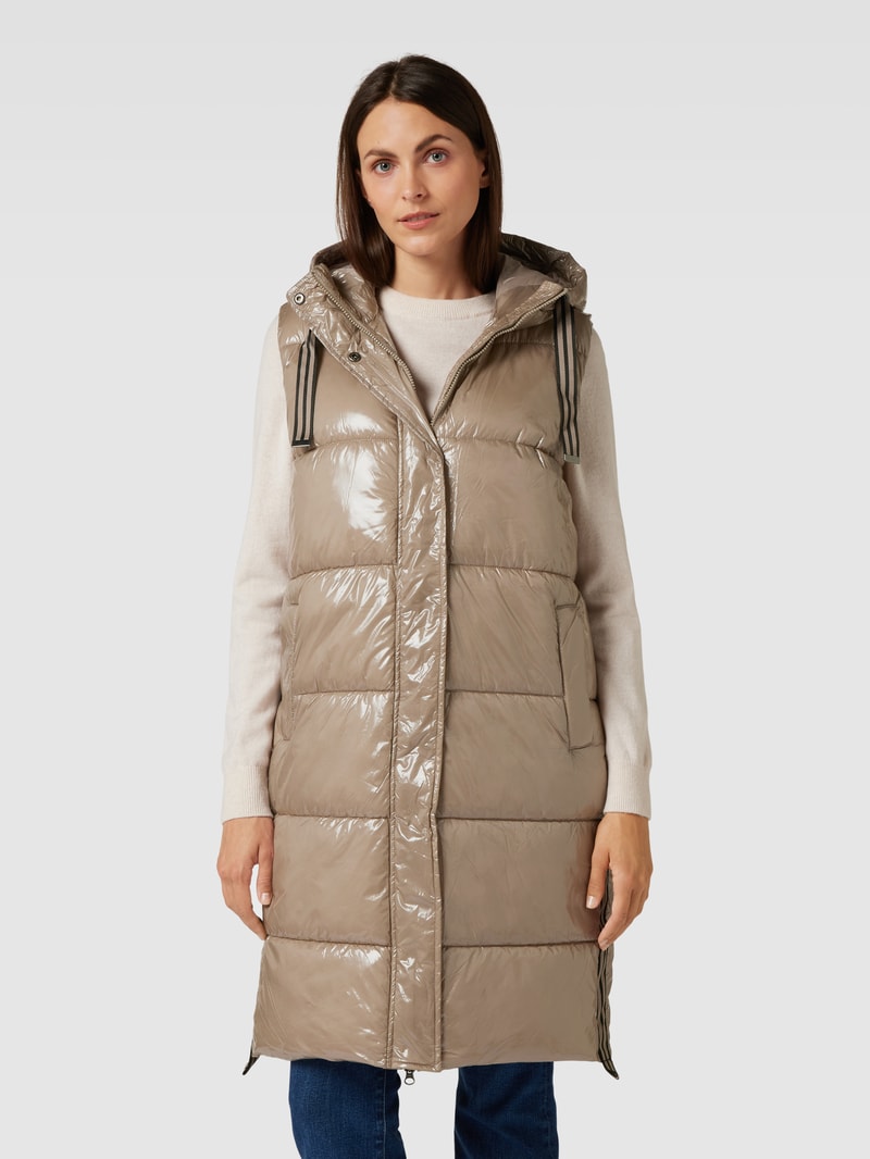Steppweste mit Kapuze Modell 'Miri' in beige