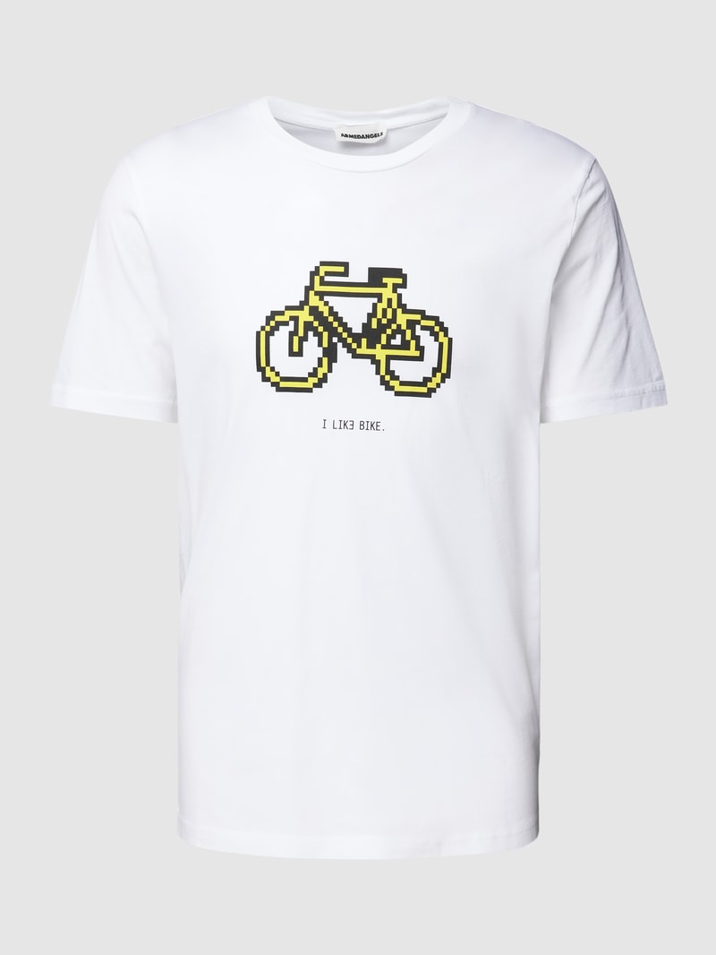 T-Shirt mit Statement-Print in weiß