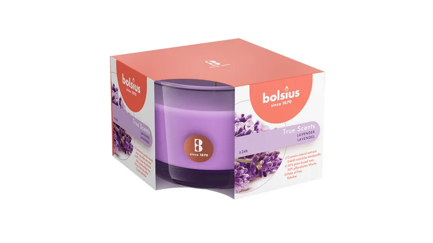 bolsius Duftglas medium True Scents Lavendel Lavendel
