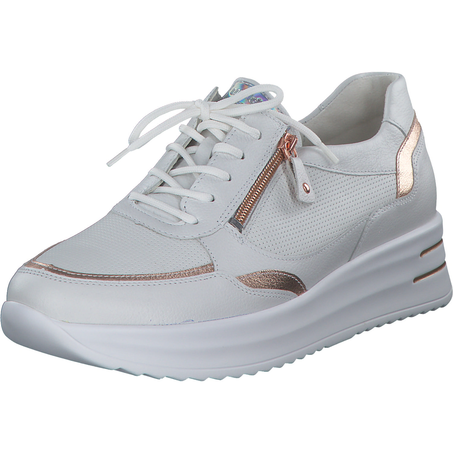 Waldläufer Arianna 755004, Sneakers, Damen, WEISS ROSÈGOLD WEISS
