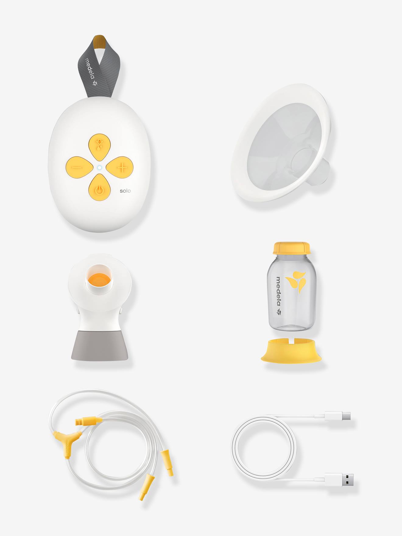 Tire-lait électrique rechargeable Solo MEDELA blanc/jaune