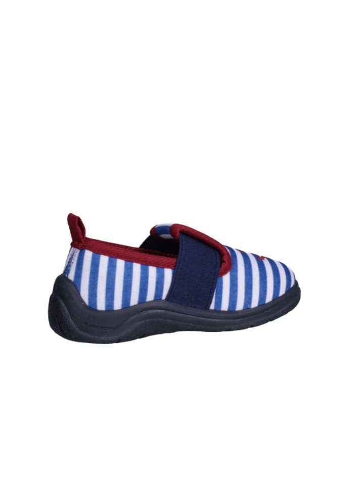 Playshoes Hausschuh maritim in Marine/weiß günstig kaufen